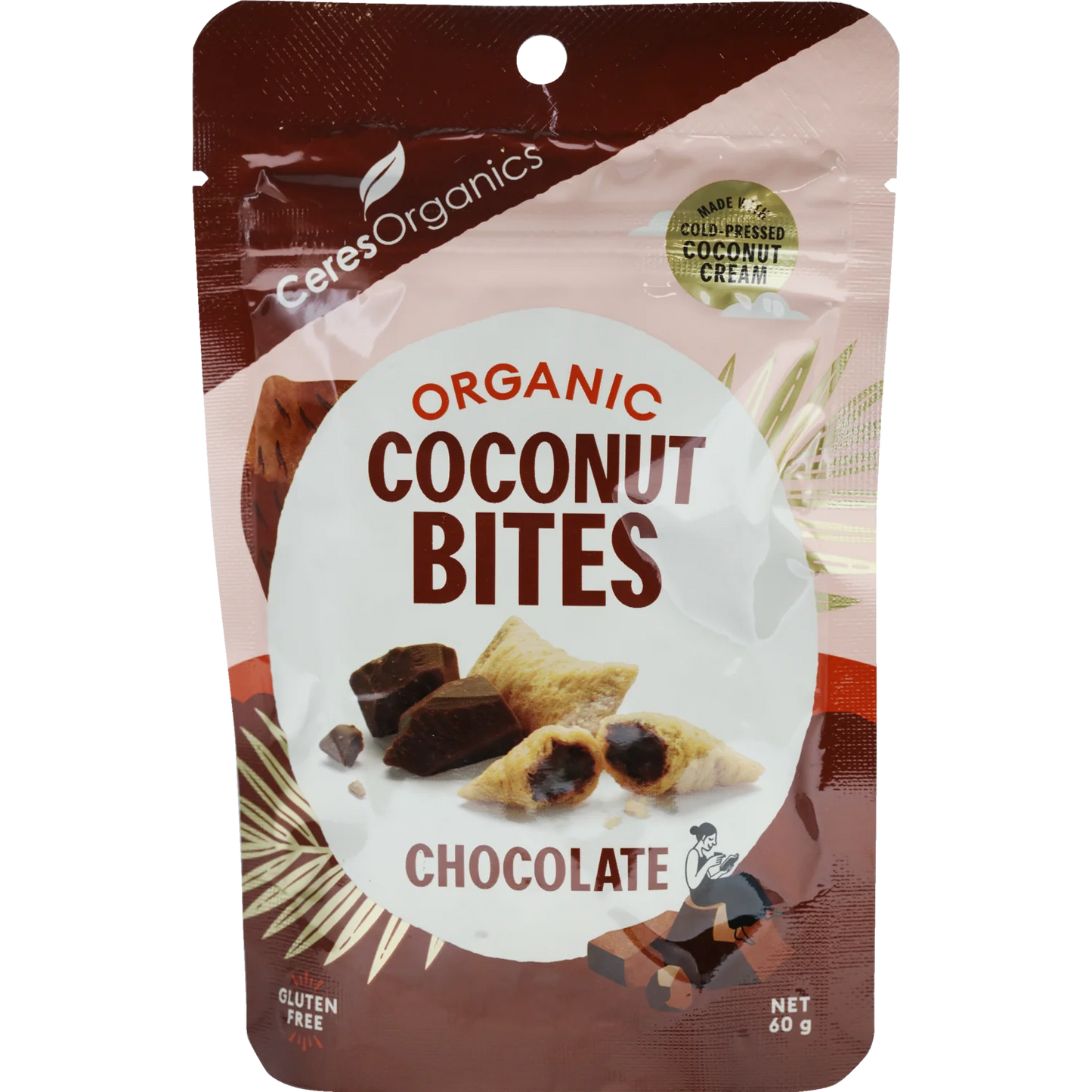 Ceres Organic Coconut Bites, Chocolate Filled - 60 g