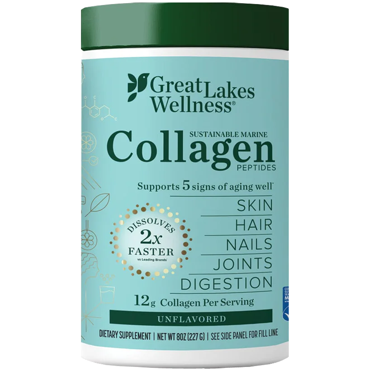 Great Lakes Wellness – Marine Collagen Peptides 227g