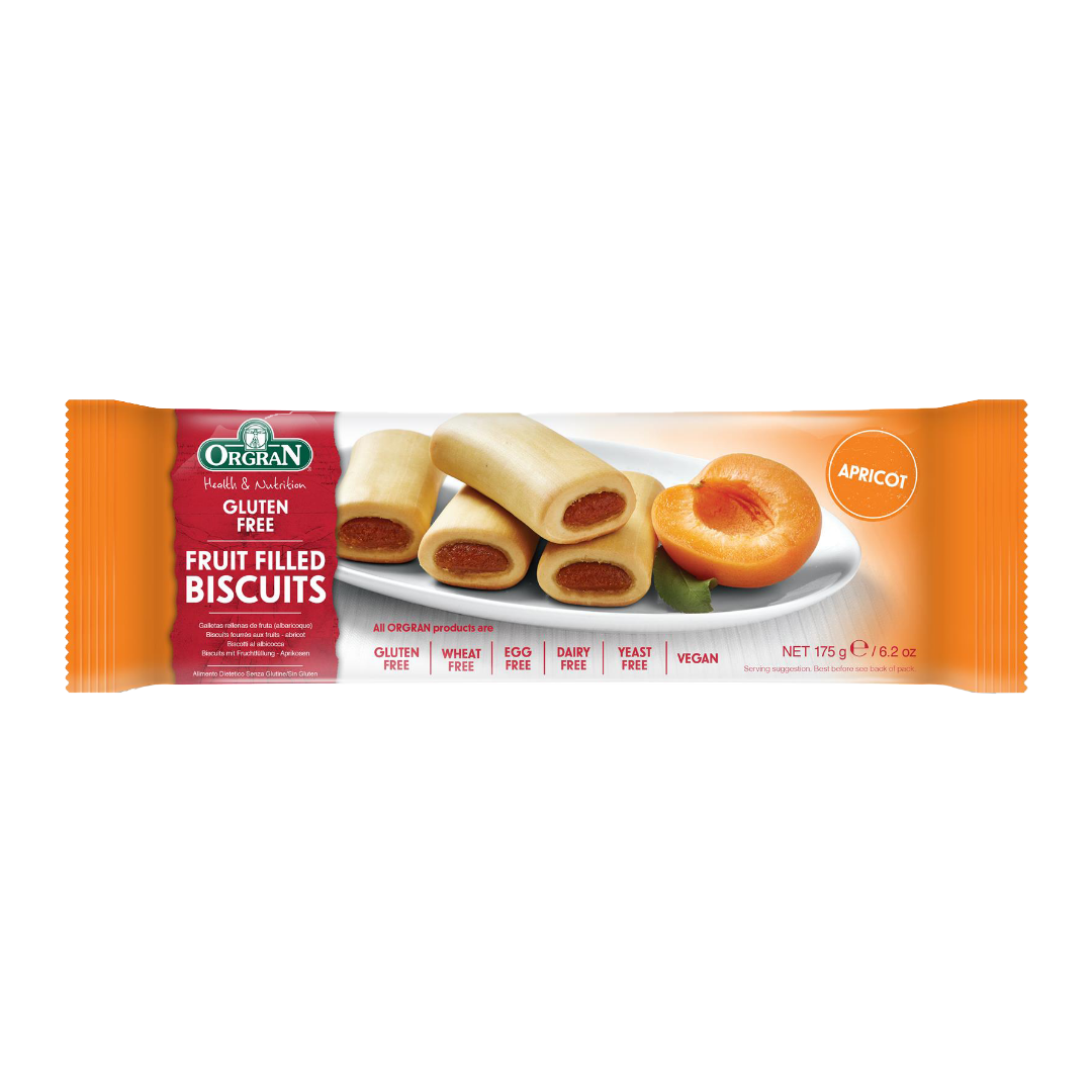 Orgran Gluten Free Fruit Filled Biscuits - Apricot 175g