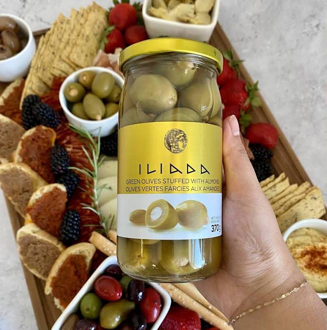 ILIADA Green Olives Stuffed with Almond 370 g