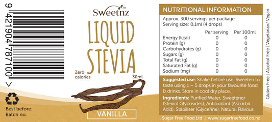 Sweet Nz Liquid Stevia Vanilla 100ml
