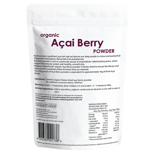 Matakana Organic Acai Berry Powder 100g