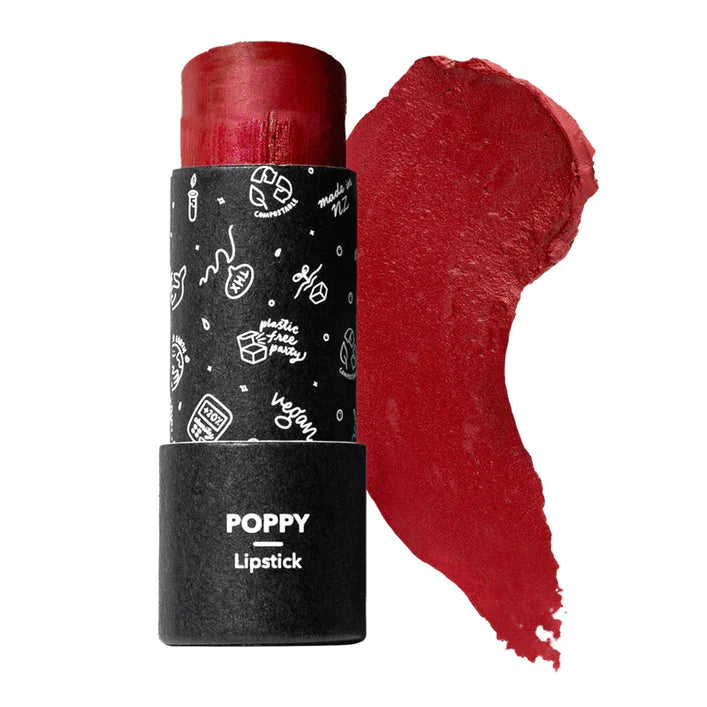 Poppy™ Satin Matte Lipstick (Ruby red) 8g