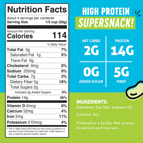 The Only Bean Crunchy Roasted Edamame Beans 113g- Sea Salt