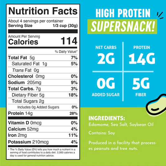 The Only Bean Crunchy Roasted Edamame Beans 113g- Sea Salt