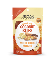 Ceres Organics Coconut Bites, White Choc Mocha - 60g