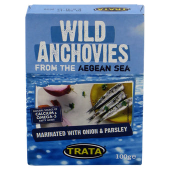 Trata Wild Anchovies - Marinated with Onion & Parsley 100g