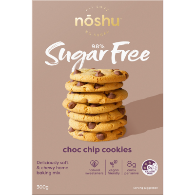 Noshu 98% Sugar Free Choc Chip Cookies 300g