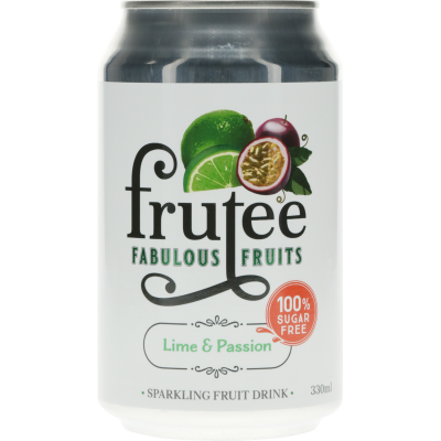 Frutee Fabulous Fruits Lime & Passion Sparkling Fruit Drink 330ml