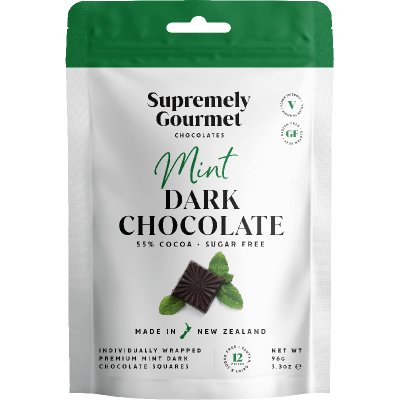 Supremely Gourmet Sugar Free Mint Dark Chocolate Confectionery 96g