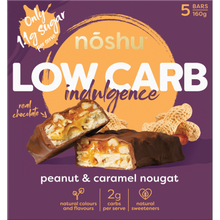 Noshu Low Carb Peanut & Caramel Nougat Indulgence Bars 5 x 32g