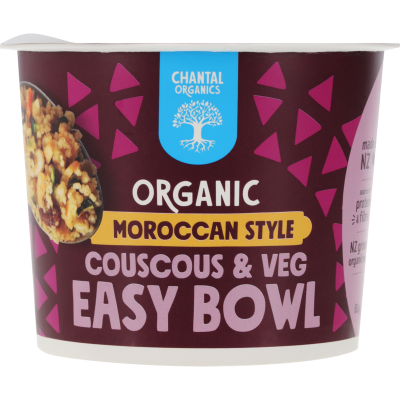 Chantal Organics Moroccan Style Couscous & Veg Easy Bowl 65g