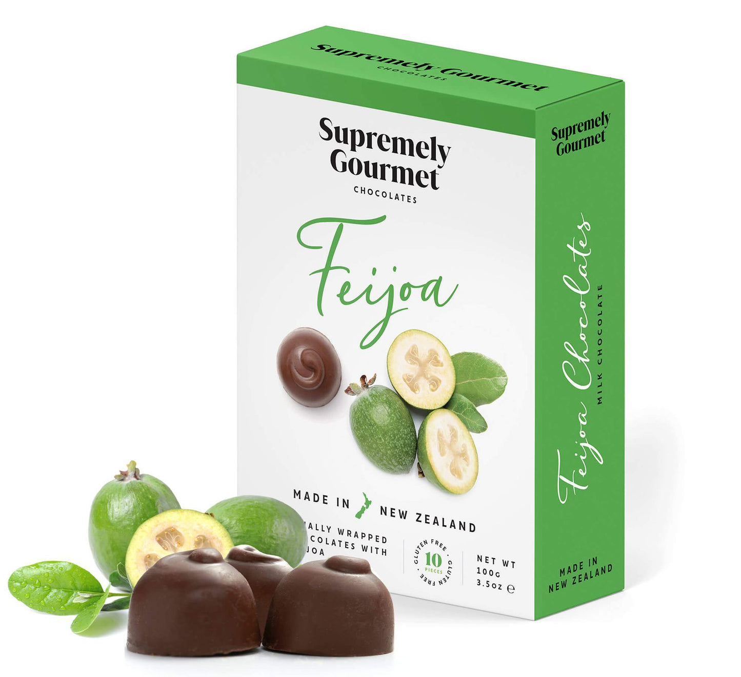 Supremely Gourmet Feijoa Milk Chocolates 10 piece
