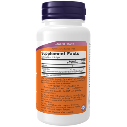 Now Astaxanthin 10mg 60SG