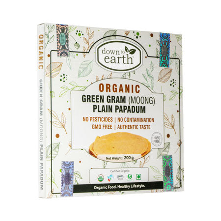 Down To Earth Organic Plain Papadum (200g