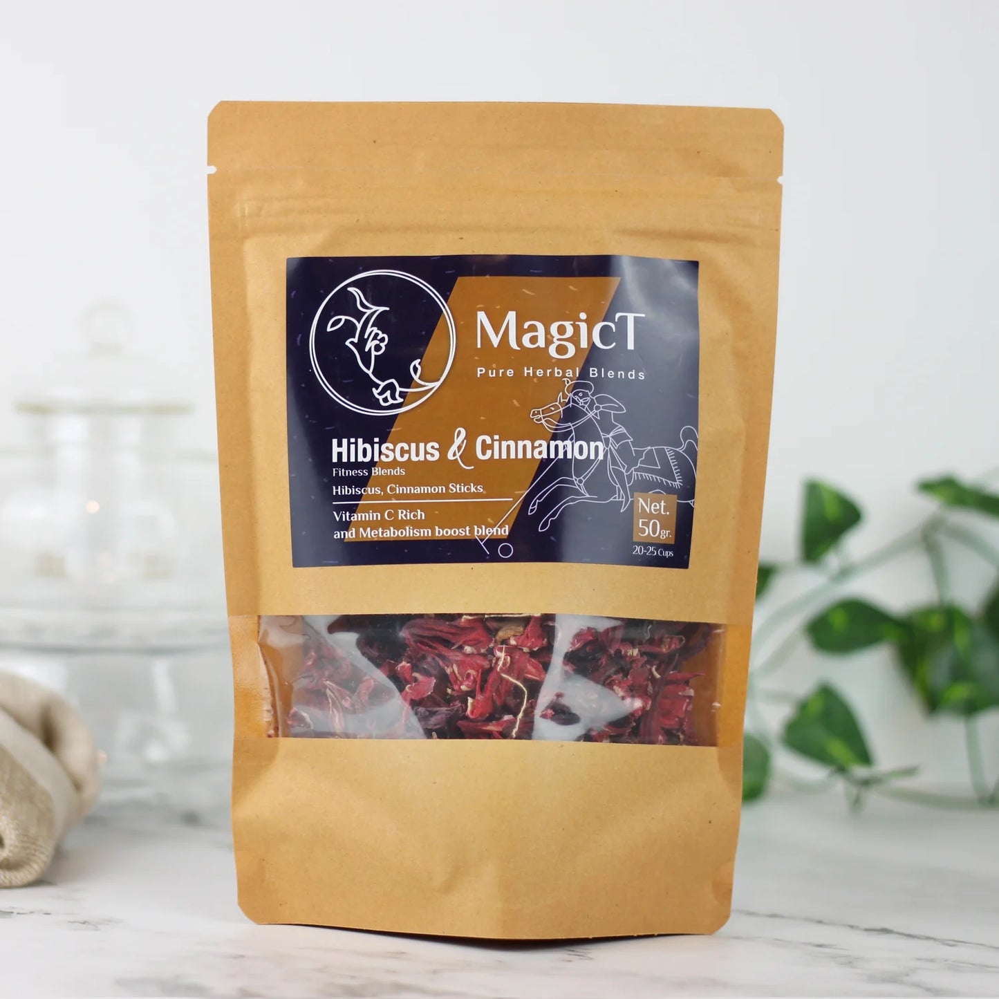 Magic T Hibiscus and Cinnamon Tea 50g Pouch