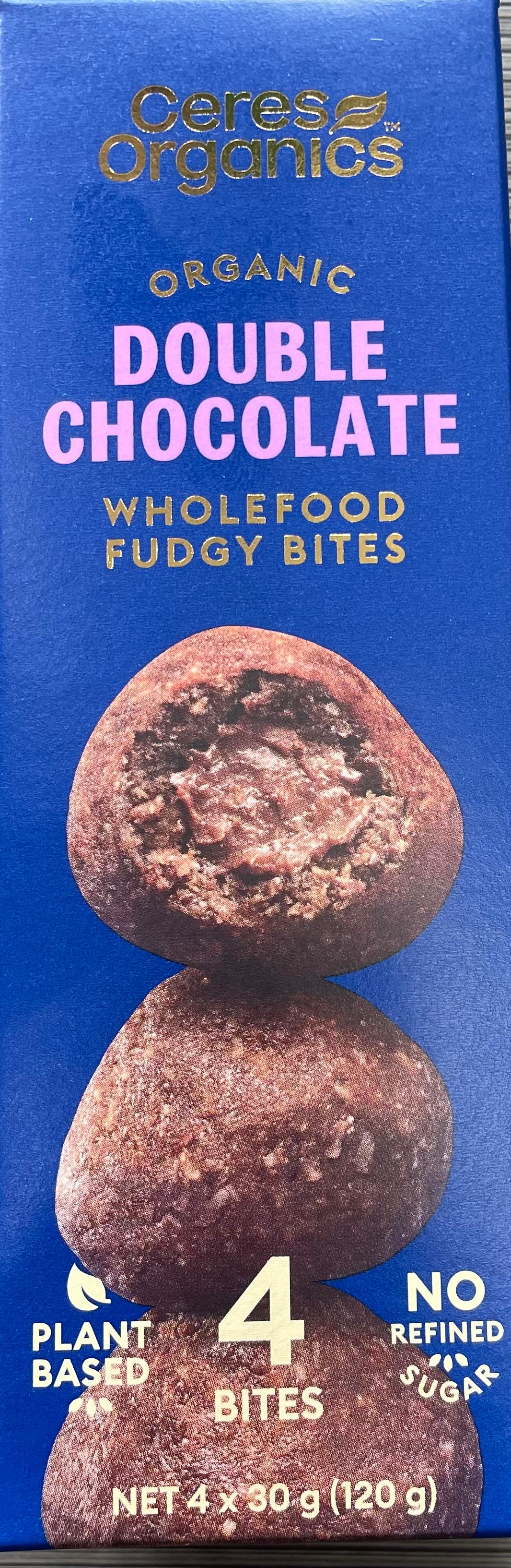 Ceres Organic Wholefood Fudgy Bites, Double Chocolate 120g