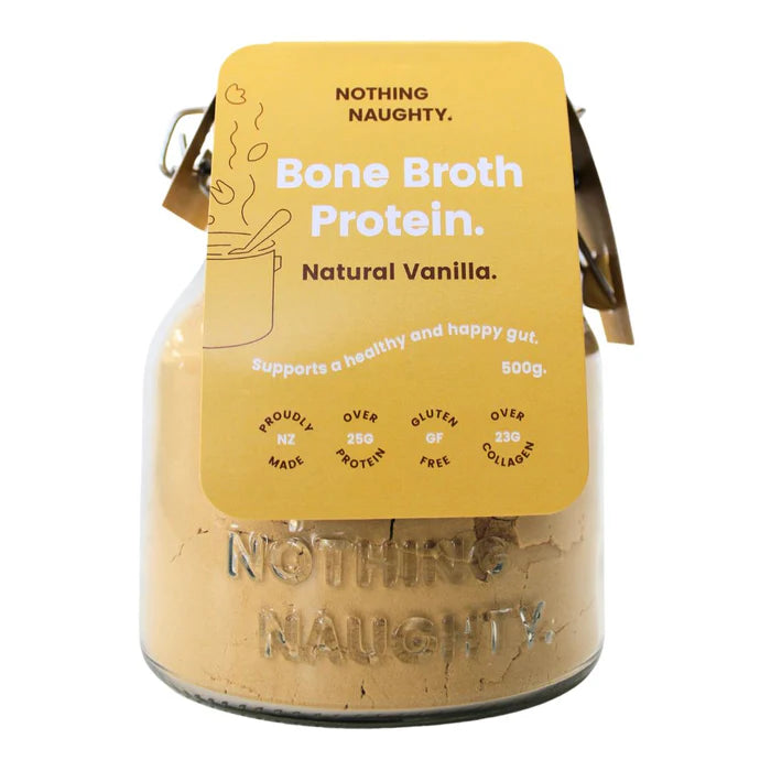 Nothing Naughty Bone Broth Protein Natural Vanilla 500g
