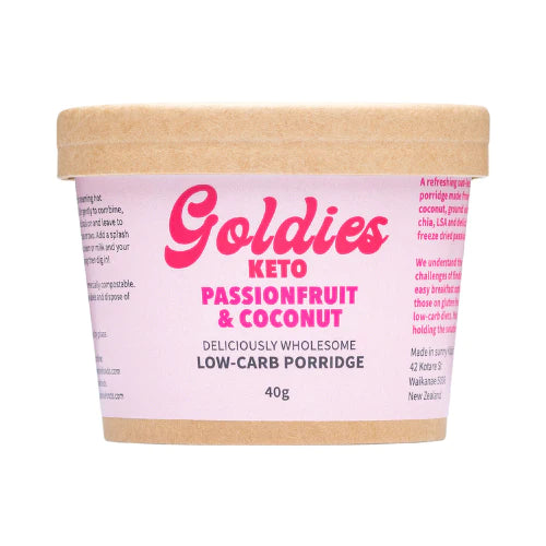 Goldies Passionfruit & Coconut Keto Porridge 40g