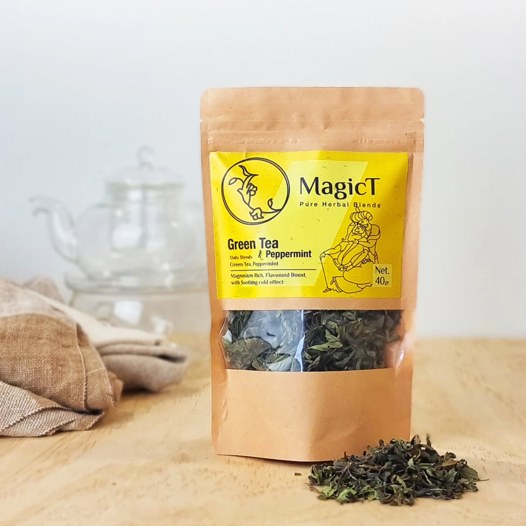 MagicT Pure Herbal Blends Green Tea & Peppermint 40g