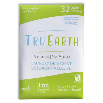 Tru Earth Eco-friendly Ultra Concentrated Laundry Detergent Fragrance Free Eco-Strips 32 Loads