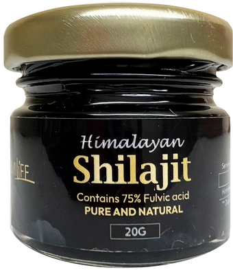 Urmilife Himalayan Shilajit Resin, 75% Fulvic Acid – Pure & Natural 20g