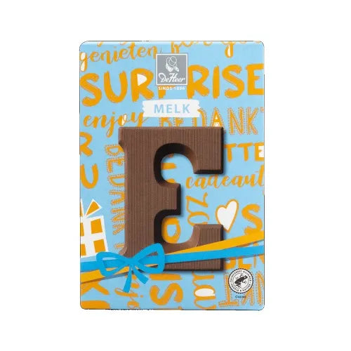 DE HEER CHOCOLATE LETTER MILK 'E' 65 gr