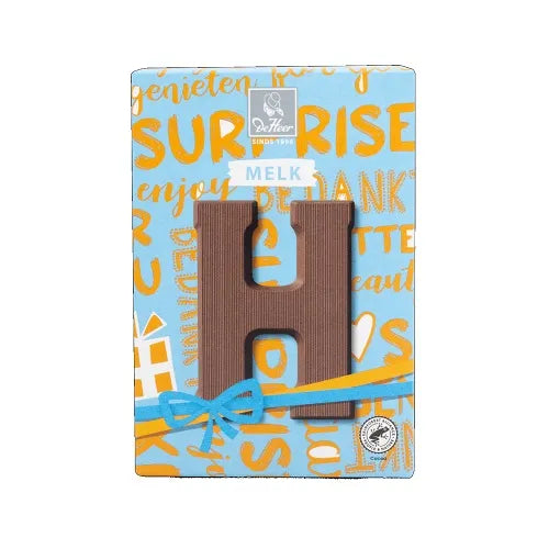 DE HEER CHOCOLATE LETTER MILK 'H' 65 g