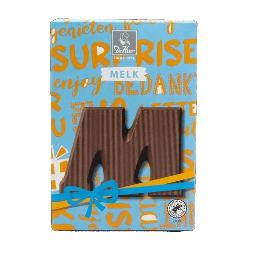 DE HEER CHOCOLATE LETTER MILK 'M' 65 g