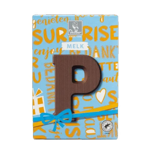 DE HEER CHOCOLATE LETTER MILK 'P' 65 g