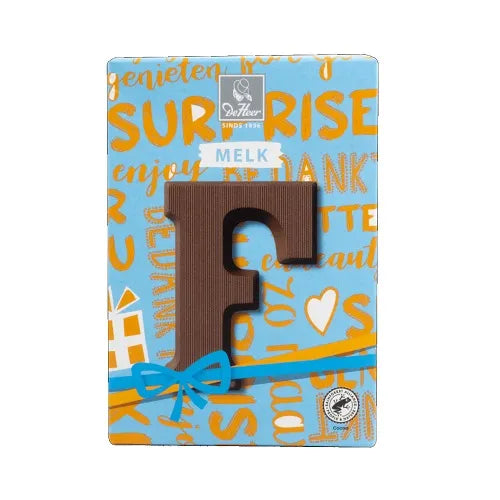 DE HEER CHOCOLATE LETTER MILK 'F' 65 g