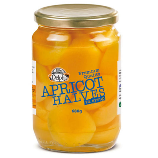 GREEK APRICOT HALVES IN LIGHT SYRUP 680G