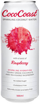 Cococoast Sparkling Raspberry Coconut Water 500ml
