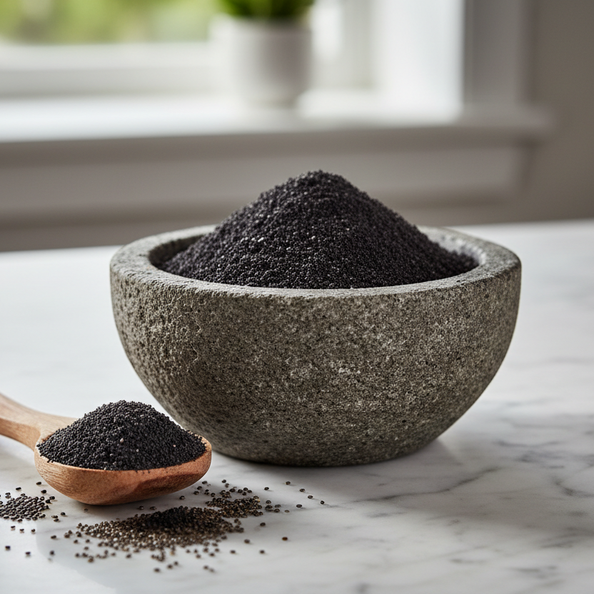 ground black chia seeds