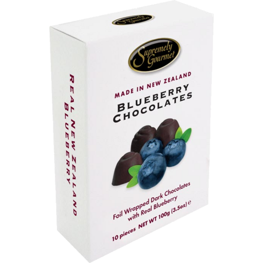 Supremely Gourmet Blueberry Chocolates 10 piece Net Weight 100g
