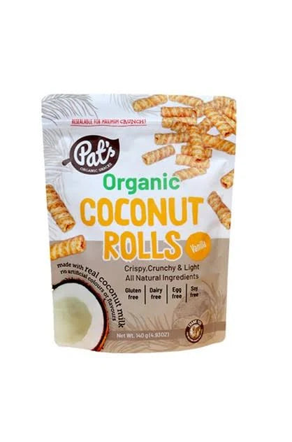 Organic Coconut Rolls (Vanilla) 140g