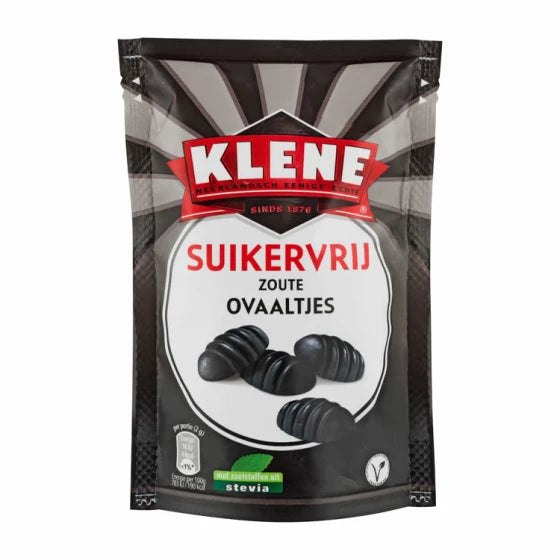 Klene Sugar Free Salted Liquorice Ovaaltjes 105g