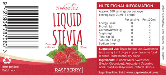 Sweet Nz Liquid Stevia Raspberry 30ml