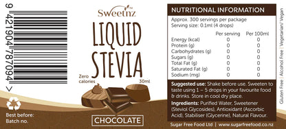 Sweet Nz Liquid Stevia Chocolate 30ml