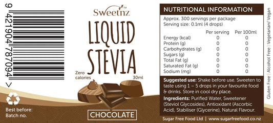 Sweet Nz Liquid Stevia Chocolate 30ml