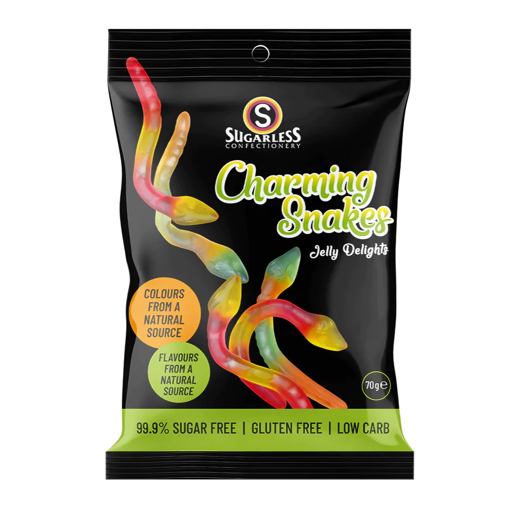 Sugarless Confectionery Charming Snakes Jelly 70g
