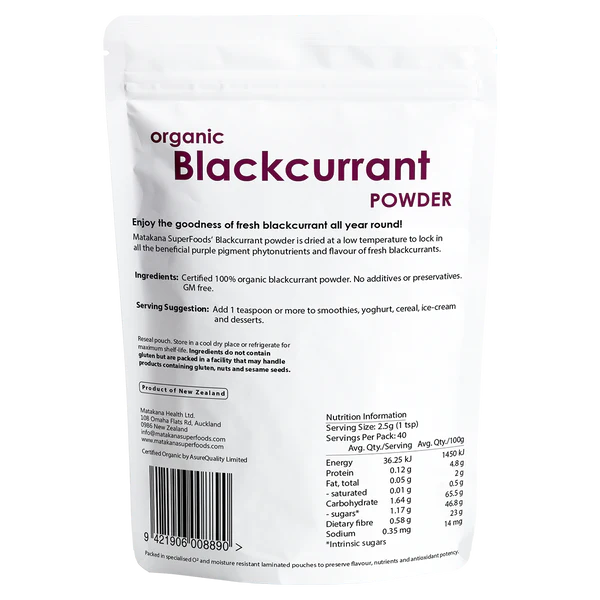 Matakana organic Blackcurrant Powder 100g