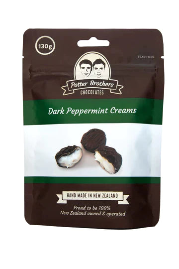 Potter Brothers Dark Peppermint Creams Chocolates 130g