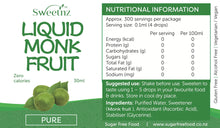 Sweet Nz Liquid Monk Fruit Drops- Pure 30ml