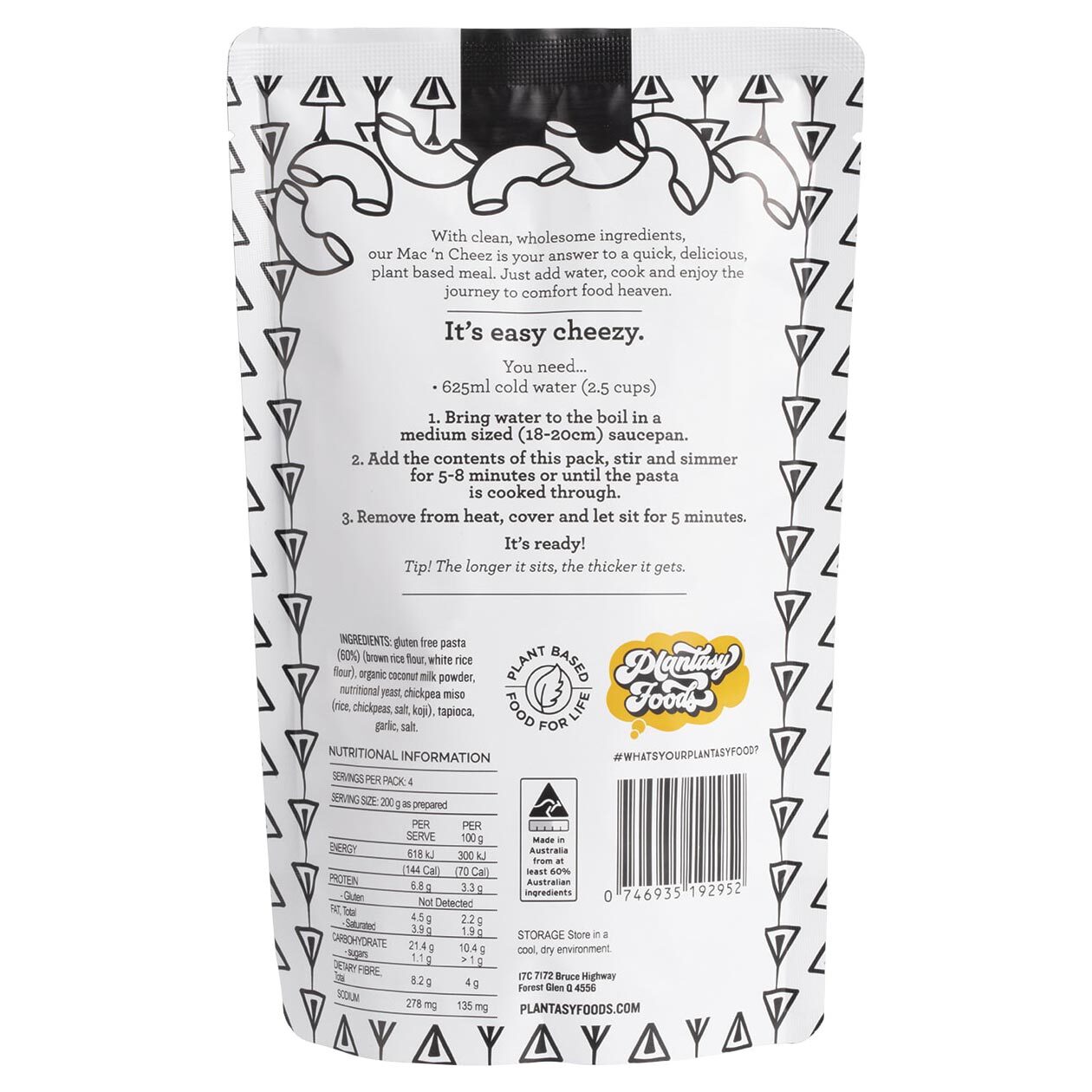 Plantasy Foods Vegan Mac N Cheez - Original 200g
