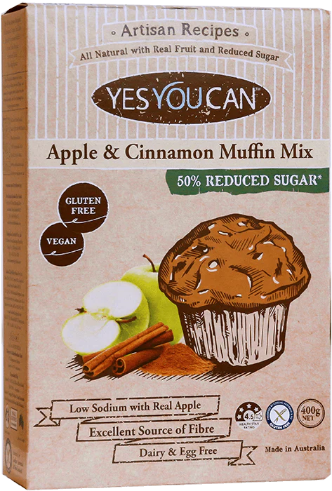 Yes You Can Apple and Cinnamon Muffin Mix Apple  400g