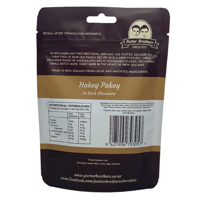 Potter Brothers Hockey Pokey In Dark Chocolate130g