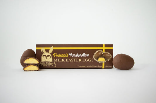 Potter Brothers Pineapple Marshmallow Milk Easter Eggs 4Pack