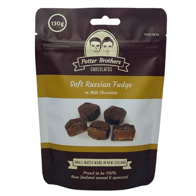 Potter Brother Soft Russian Fudge in Milk chocolate 130g