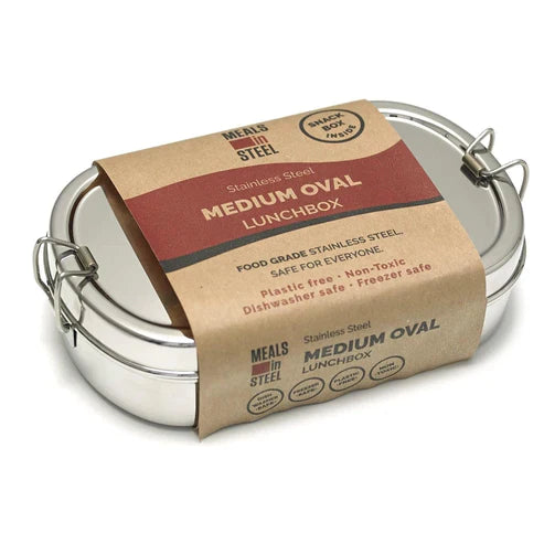 Meals In Steel Medium Oval Shape Lunch box
